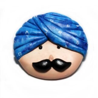 Turban Uncle Blue Dots Fridge Magnet - FM0075