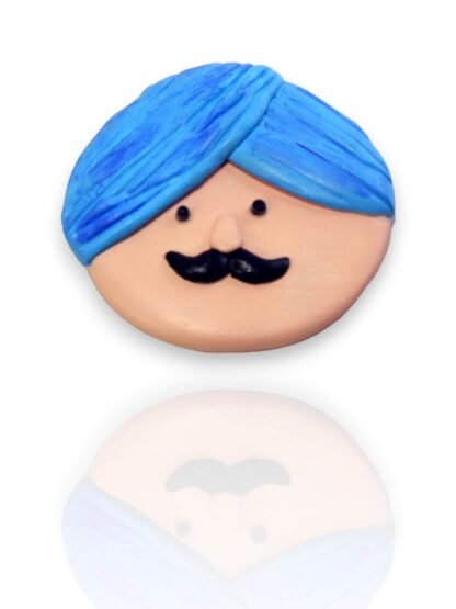 Turban Uncle Blue Fridge Magnet