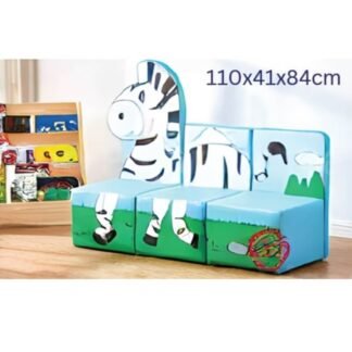 Three-Seater Zebra Sofa for Kids