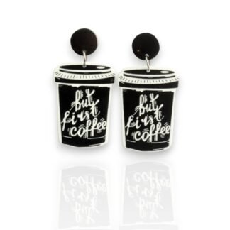 Coffee cup earrings