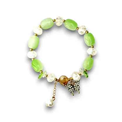 Beads Bracelet With Butterfly Charm for Girls/Teens - JWL0058