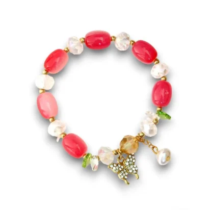 Beads Bracelet With Butterfly Charm for Girls/Teens - JWL0056