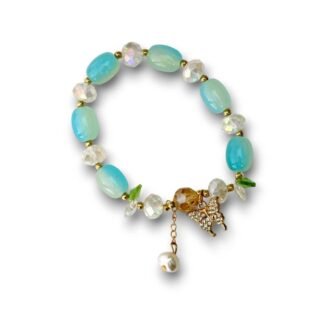 Beads Bracelet With Butterfly Charm for Girls/Teens - JWL0059