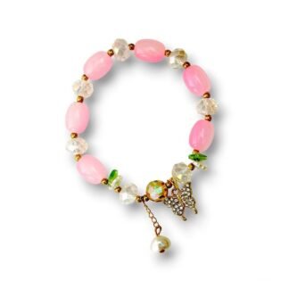 Beads Bracelet With Butterfly Charm for Girls/Teens - JWL0057