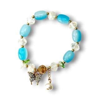 Beads Bracelet With Butterfly Charm for Girls/Teens - JWL0060