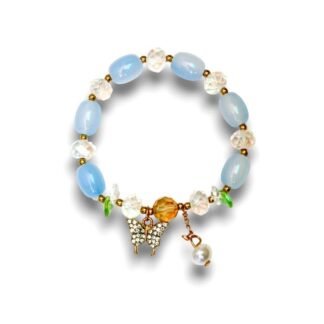 Beads Bracelet With Butterfly Charm for Girls/Teens - JWL0062