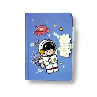 Astronaut Printed Secret Password Lock Diary for Kids - ST0022