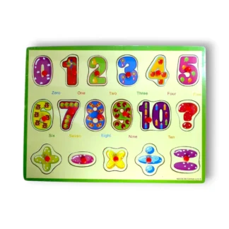 Wooden Number Puzzle Board with Knobs- ST0033