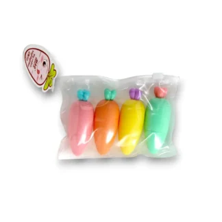 Carrot-Shaped Mini Highlighters (Pack of 4) - ST0039