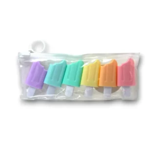 Ice Cream-Shaped Mini Highlighters (Pack of 6)- ST0038